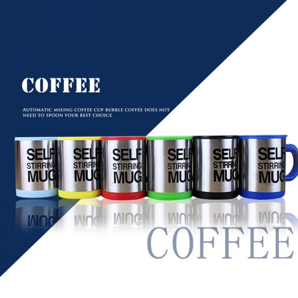 400ml Automatic Self Stirring Mug Coffee Milk Mixing Mug Stainless Steel Thermal Cup Electric Lazy Double 1 - Auto Magnetic Mug