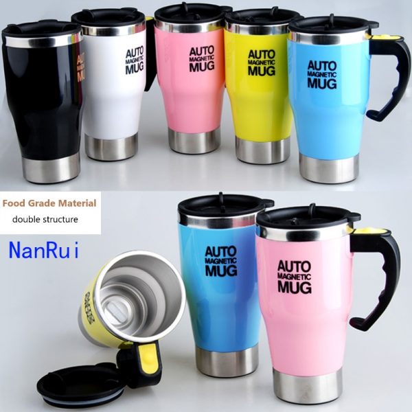 400ml Self Stirring Mixing Cup Magnetic Coffee Milk Mixing Mug Mixer Stainless Steel Thermal Insulation Water 3 - Auto Magnetic Mug
