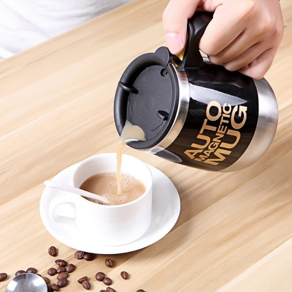 New Automatic Self Stirring Magnetic Mug Creative Stainless Steel Coffee Milk Mixing Cup Blender Lazy Smart 4 - Auto Magnetic Mug